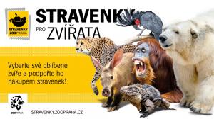 Vizuál kampaně Stravenky pro zvířata v Zoo Praha