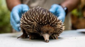 Mládě ježury australské v září 2021. Foto: Oliver Le Que, Zoo Praha