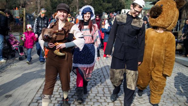 Masopustní průvod, foto: archiv Zoo Praha
