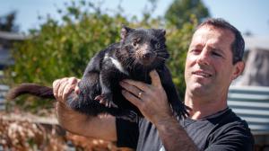 Dave Schaap with “Mr Sumac” in Cressy. Photo: Miroslav Bobek, Prague Zoo