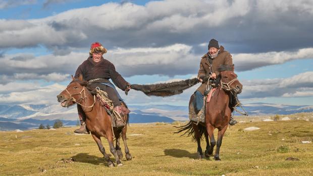 Tradiční jezdecká hra köpkari (známé také jako buzkaši), součást kazašské kultury v mongolském Altaji. Foto: Václav Šilha