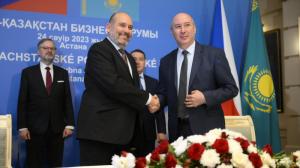 The Director of Prague Zoo, Miroslav Bobek, signing the Memorandum of Cooperation to Return Przewalski’s Horses to Kazakhstan in the country’s capital Astana. Photo by Tomáš Hulík, Prague Zoo