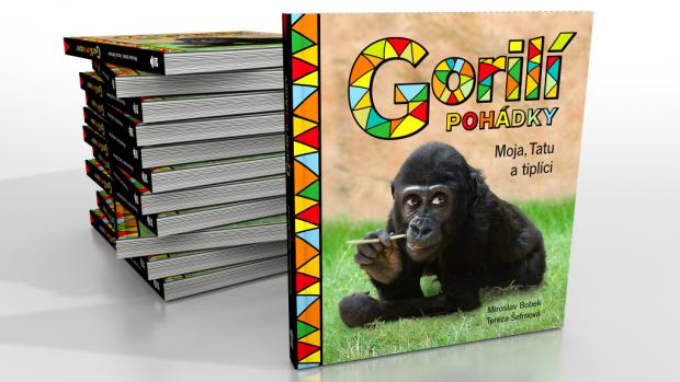 Nové vydání oblíbených Gorilích pohádek pokřtíme v sobotu 18. června ve 13.00 u Vzdělávacího centra. Vizualizace: Zoo Praha