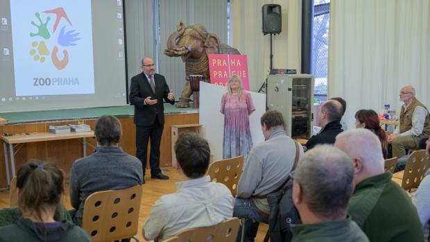 Prague Zoo’s director, Miroslav Bobek, opening the meeting of the Commission for Reptiles and Amphibians. Photo: Petr Hamerník, Prague Zoo