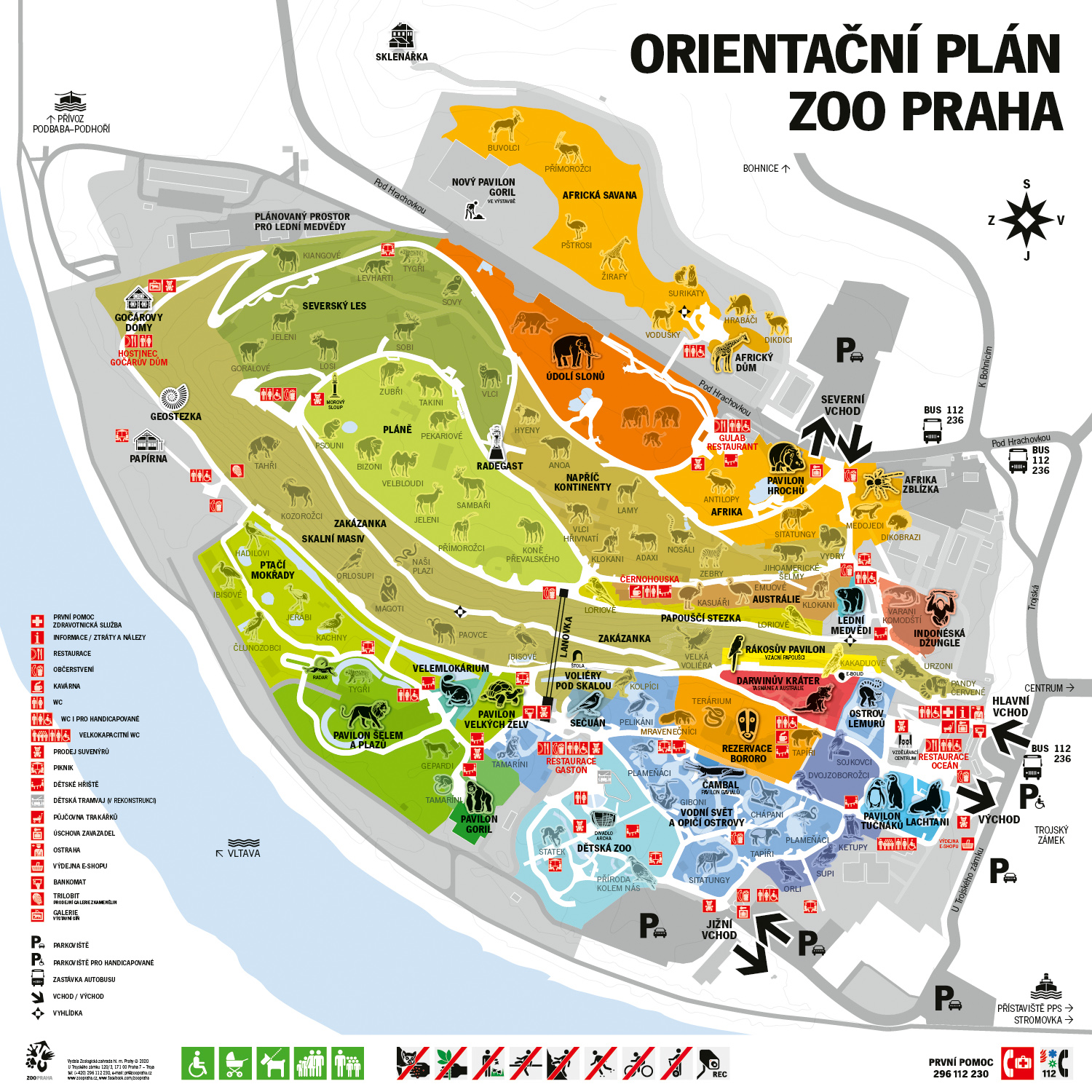 Mapa Zoo Praha