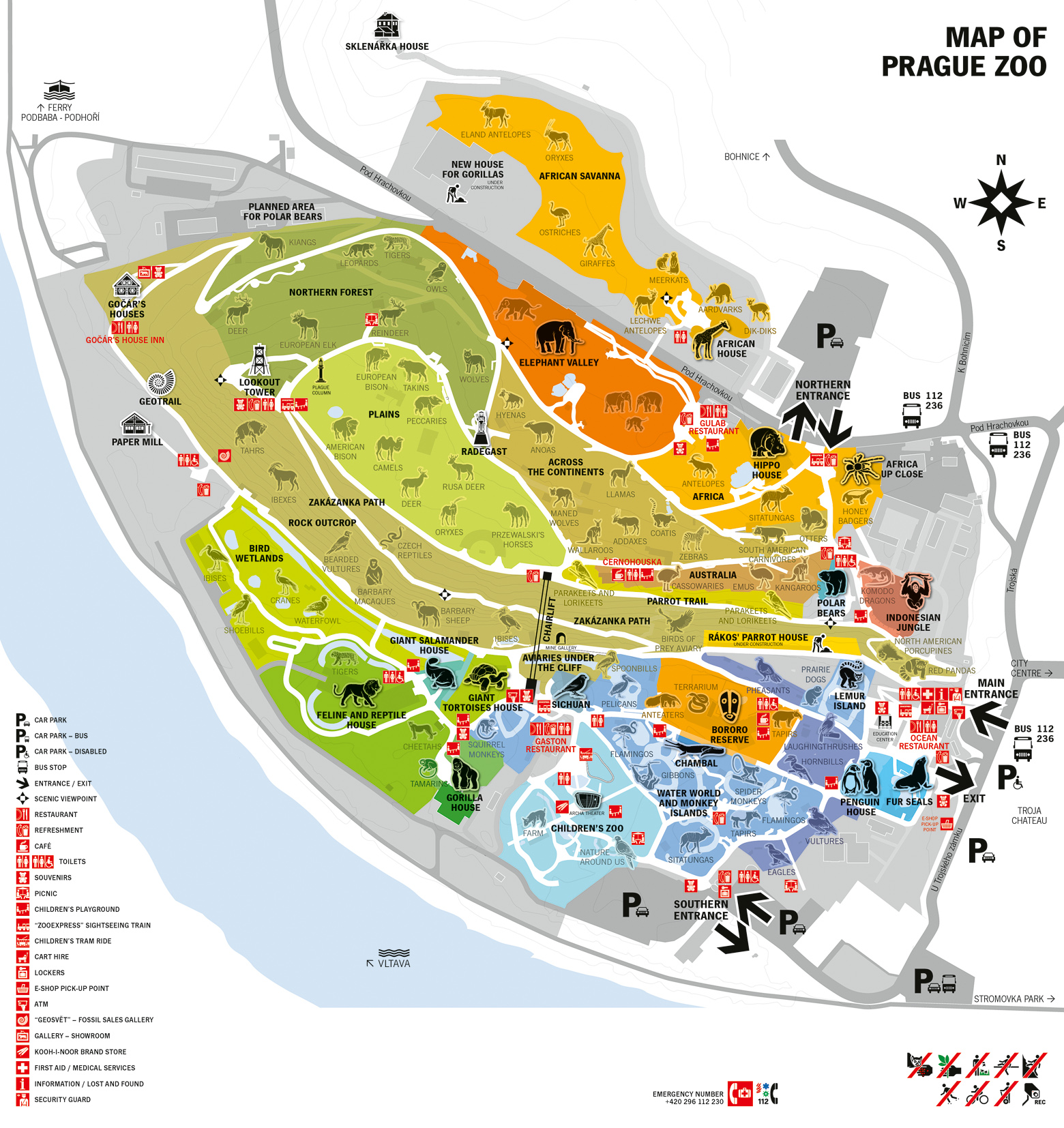 Prague Zoo map