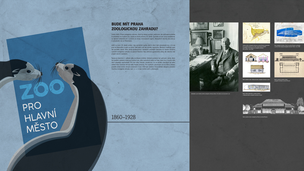 Výstava Zoo pro hlavní město i stejnojmenná kniha přibližují jednotlivé historické etapy související se vznikem Zoo Praha, včetně období, které mu bezprostředně předcházelo.